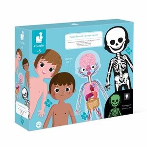 Janod Human Body Glow-in-the-Dark Puzzle Set - Multicolor